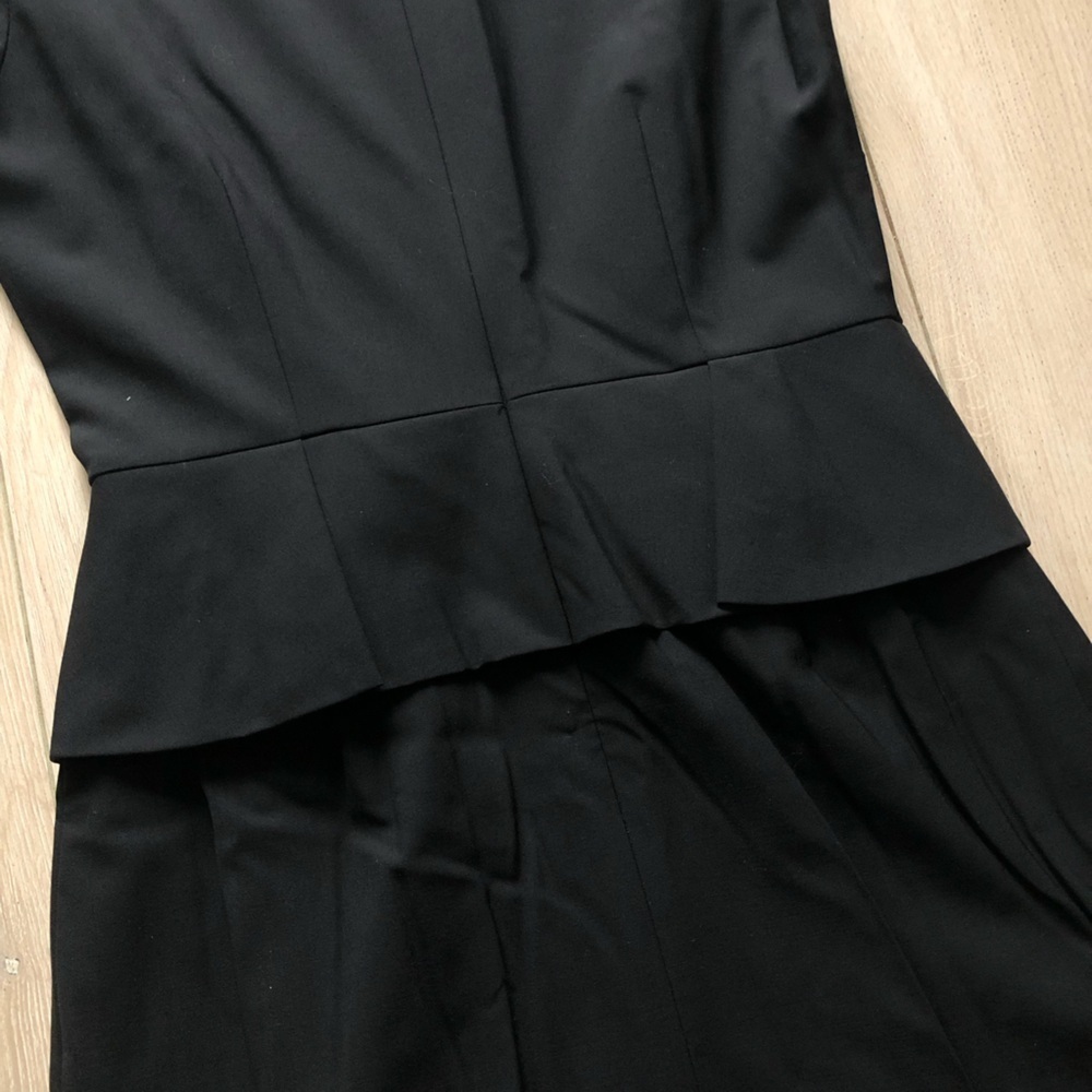 J. Crew Sheath Peplum Cap Sleeve Wool Blend Dress in Black Size 2 - Picture 11 of 11